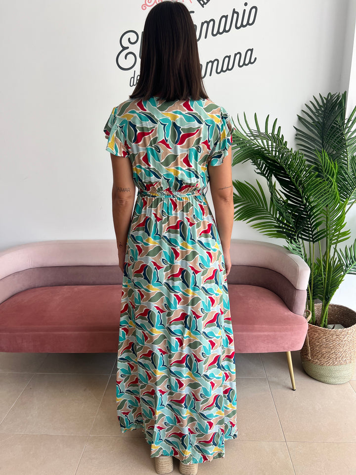 Vestido Yoly aguamarina