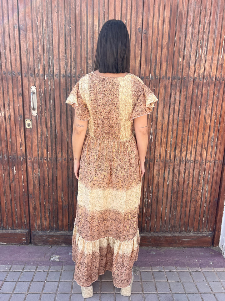 Vestido Mikonos marrón