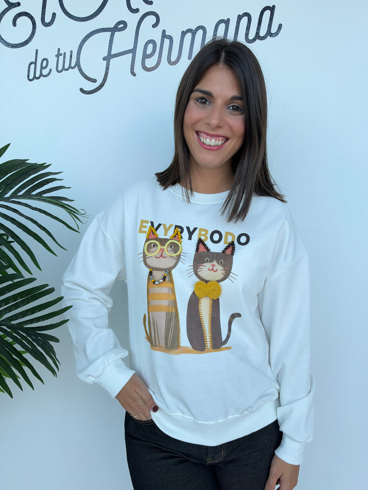 Sudadera Milu blanca