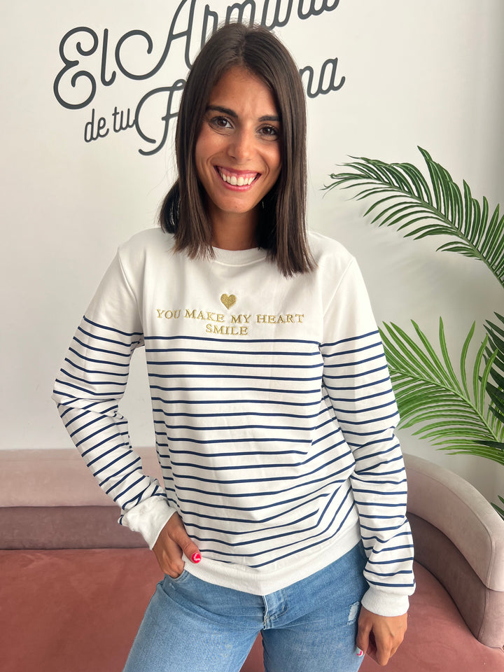 Sudadera Heart azul marino