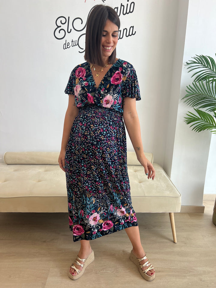 Vestido Minerva azul marino