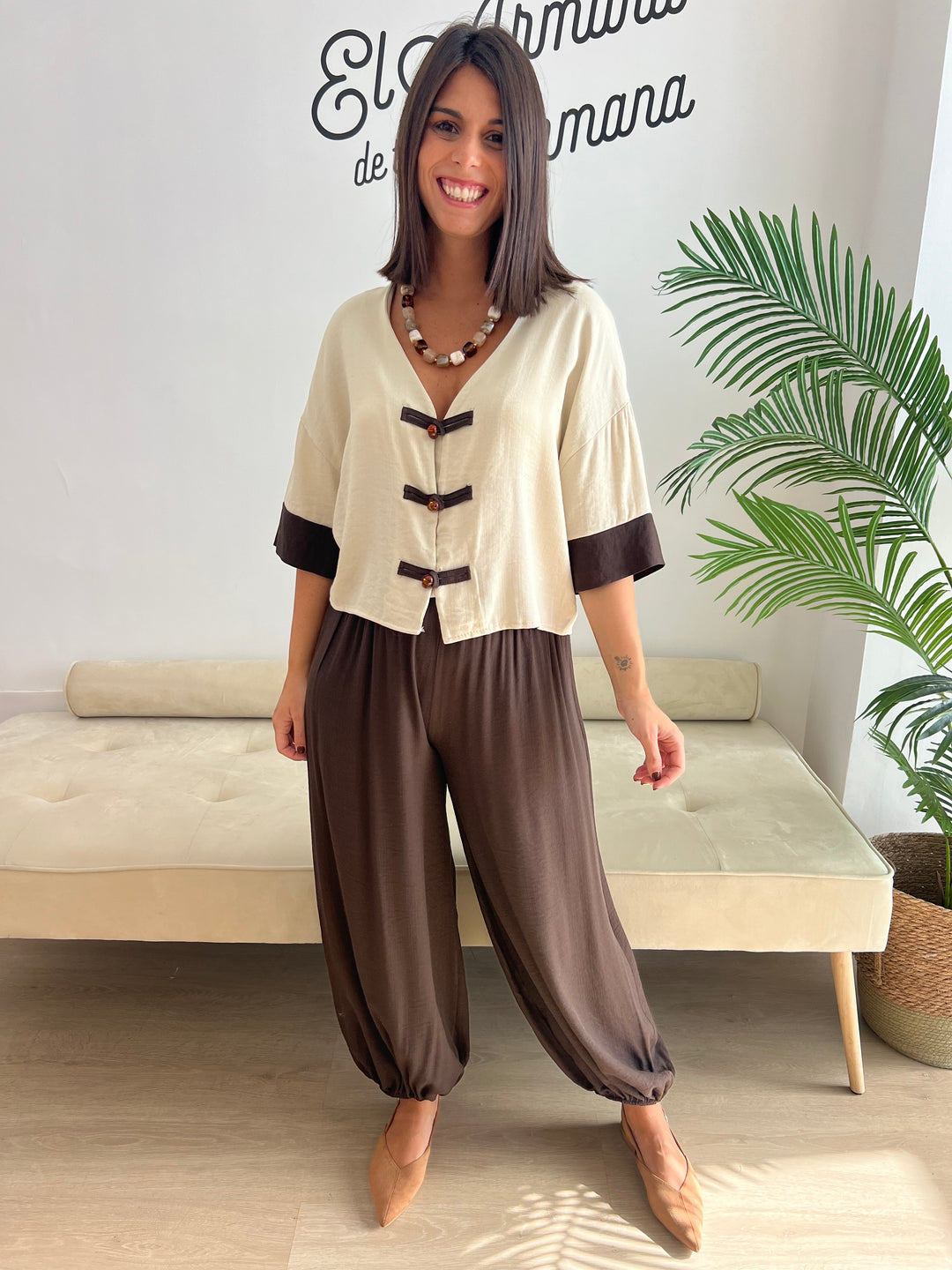 Conjunto Sandra marrón