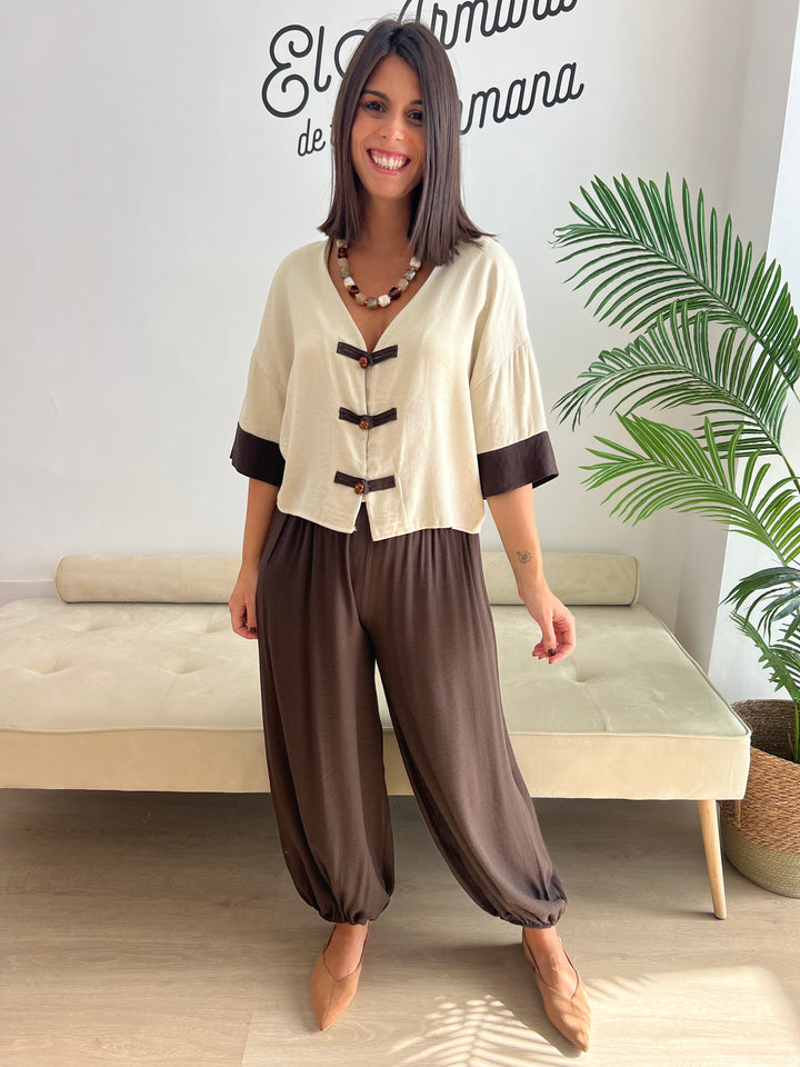 Conjunto Sandra marrón