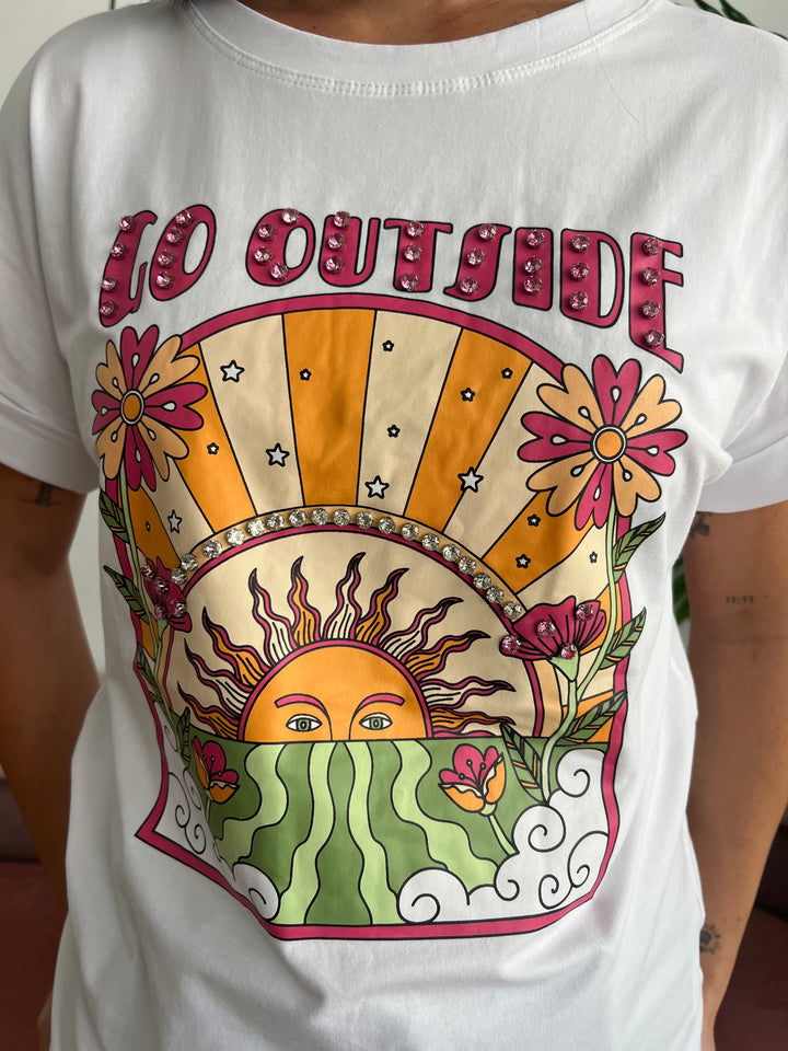 Camiseta Outside blanco
