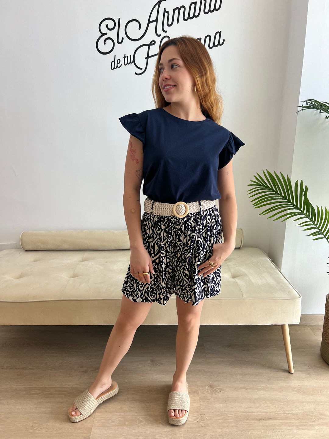 Short Jasmin azul marino