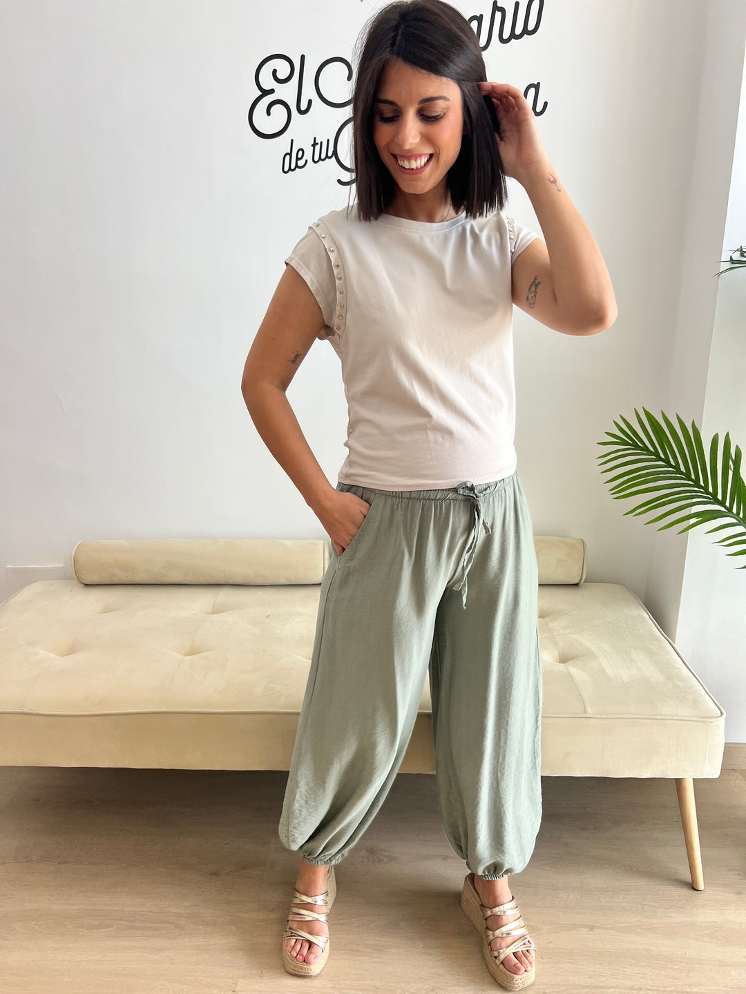 Pantalón Bombacho verde militar