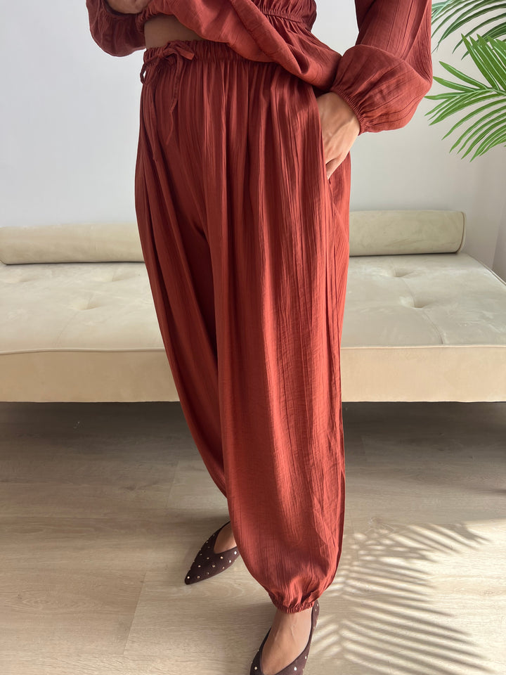 Pantalón Malú teja