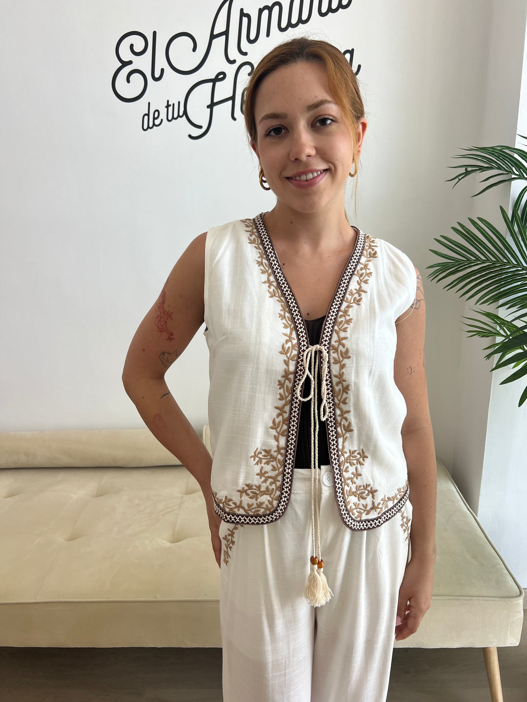 Conjunto Michell blanco roto