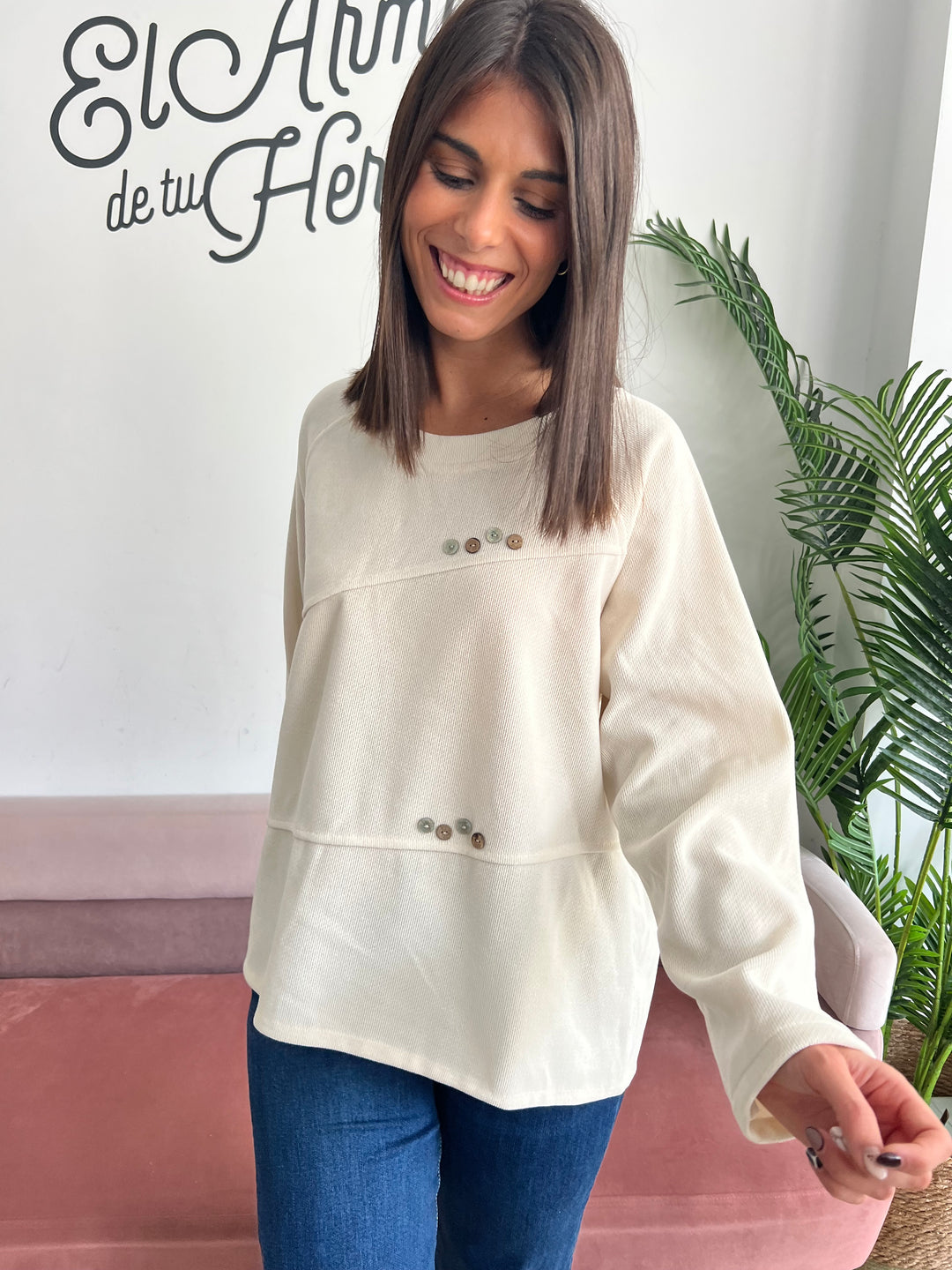 Sudadera Charly beige claro