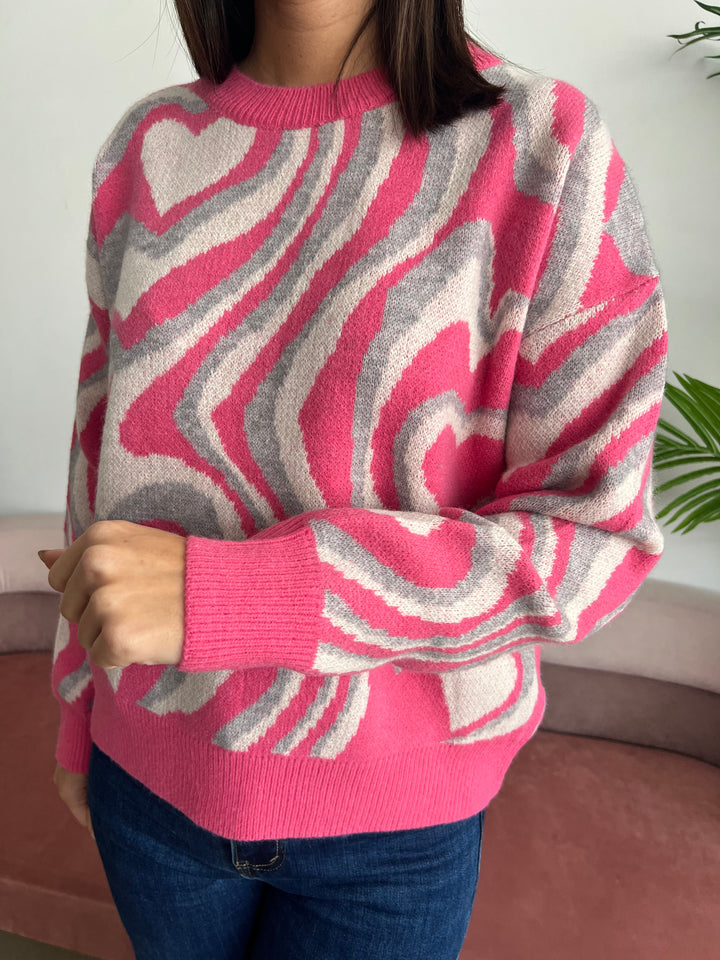 Jersey Corazones fuscia