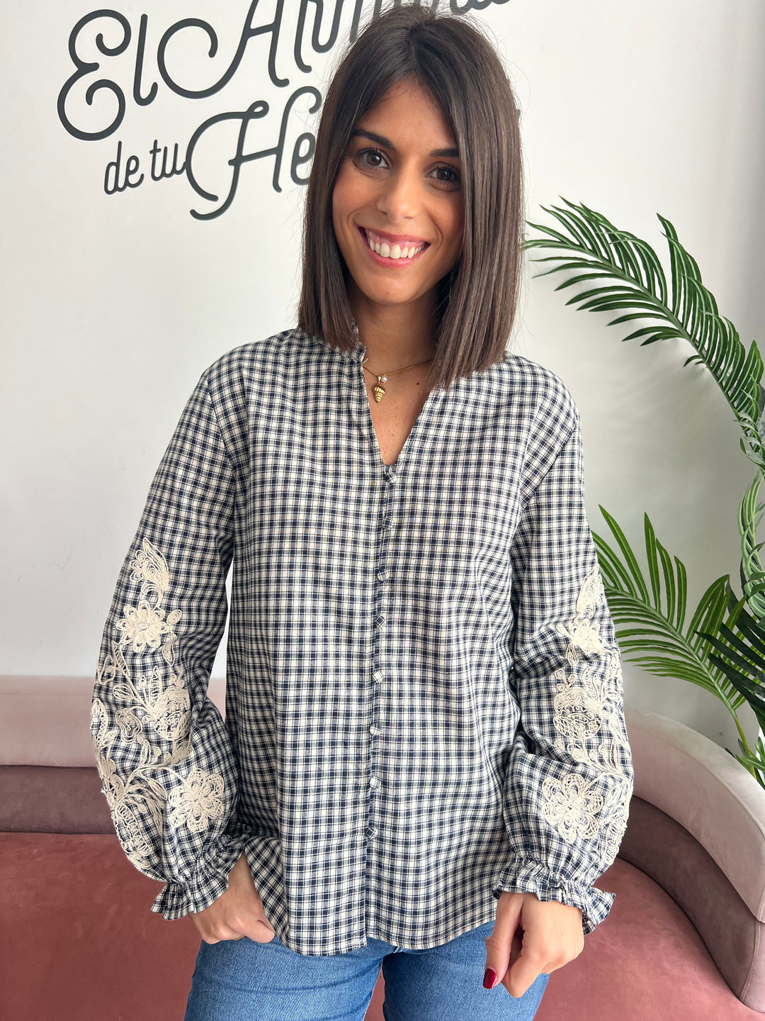 Camisa Manuela azul marino