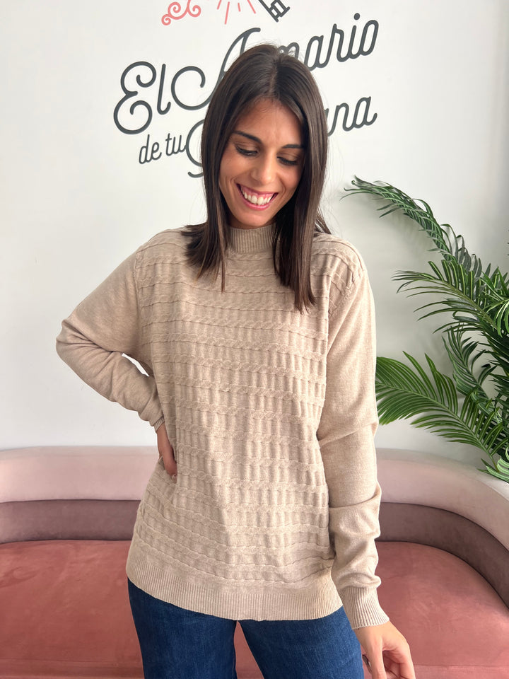 Jersey Angélica beige oscuro