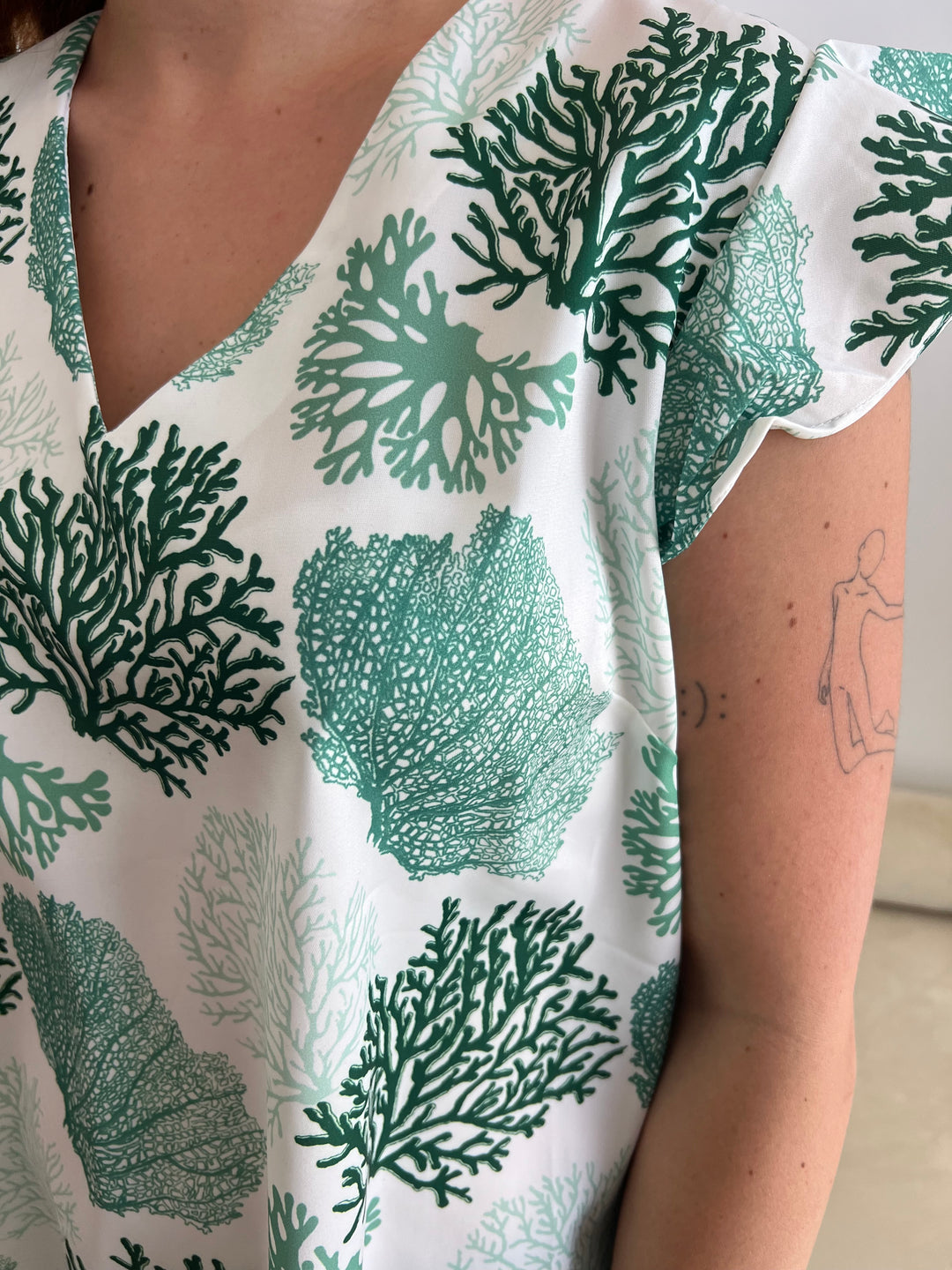 Blusa Corales verde