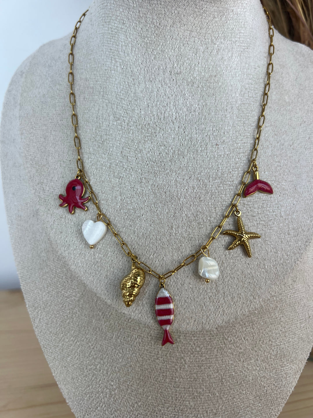 Collar Salitre rojo (acero)