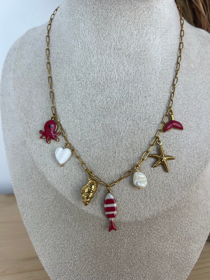 Collar Salitre rojo (acero)