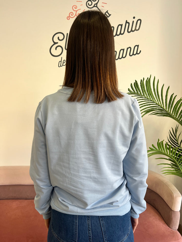 Sudadera Sorry celeste