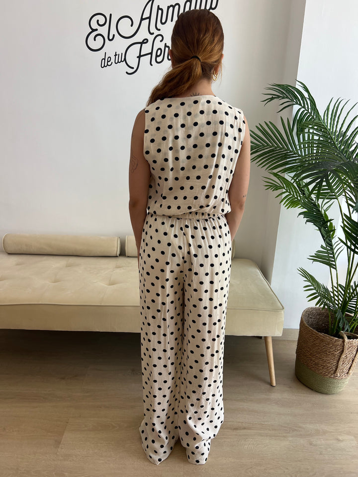 Conjunto Nazaret beige y negro