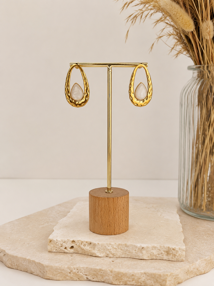 Pendientes Zafira blanco (acero)