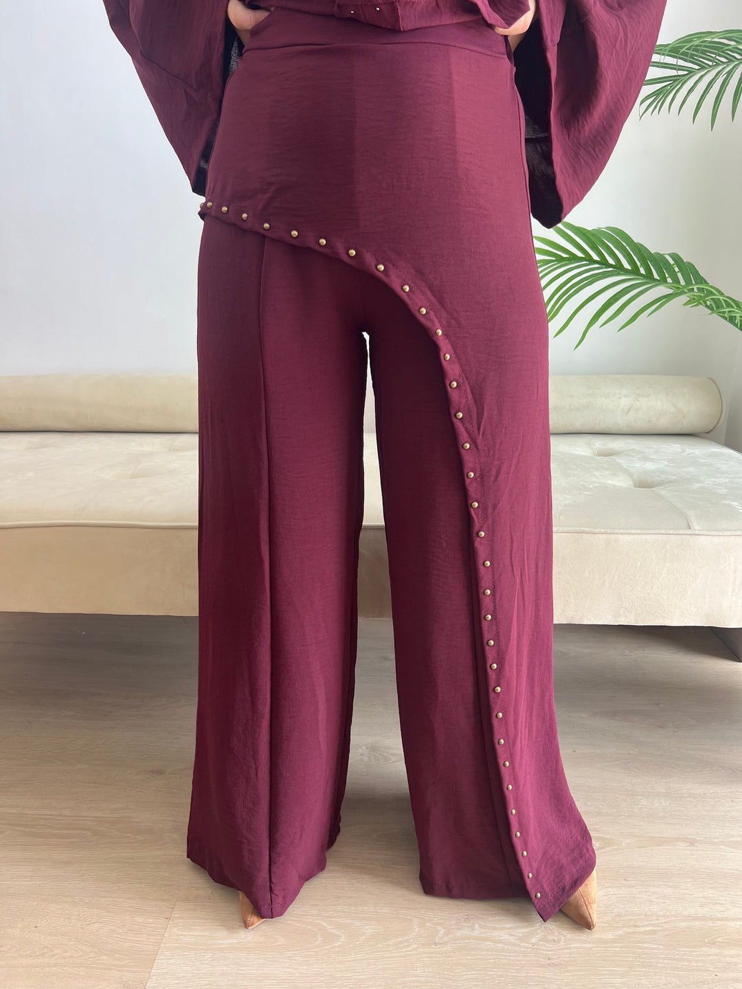 Pantalón Nerea burdeos
