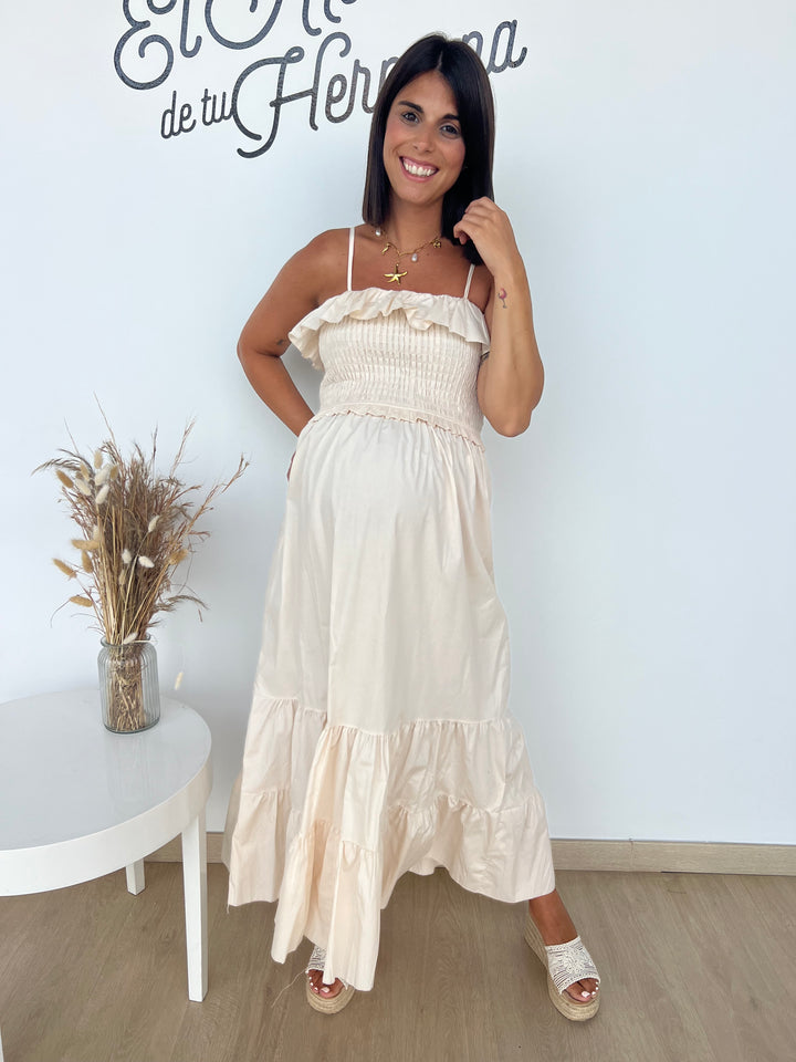 Vestido Lorena beige