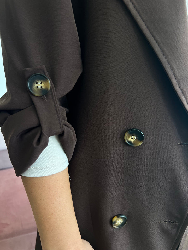 Chaqueta Gabardina marrón