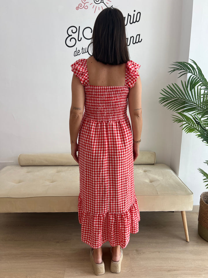 Vestido Vichy rojo