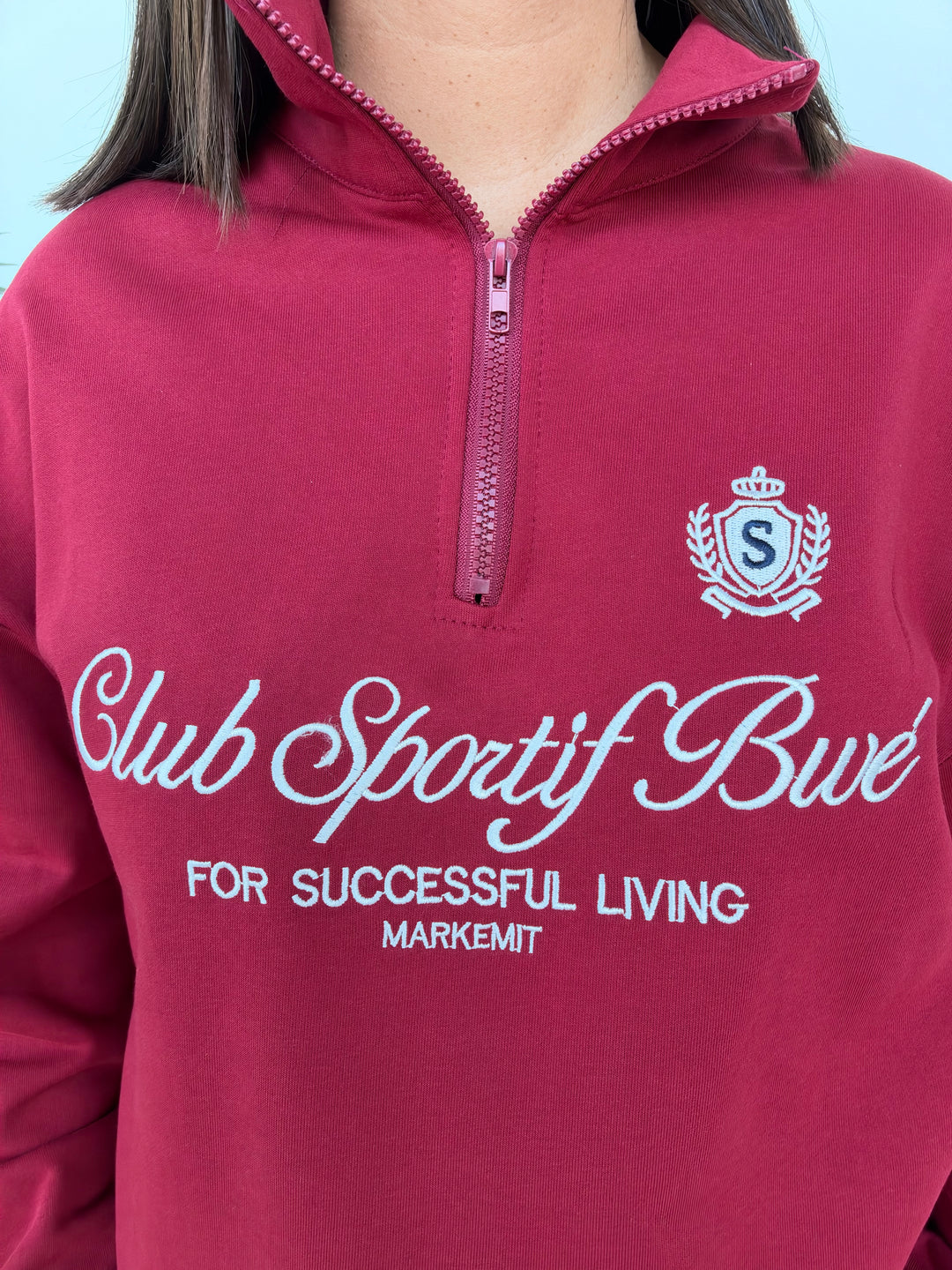 Sudadera Club burdeos