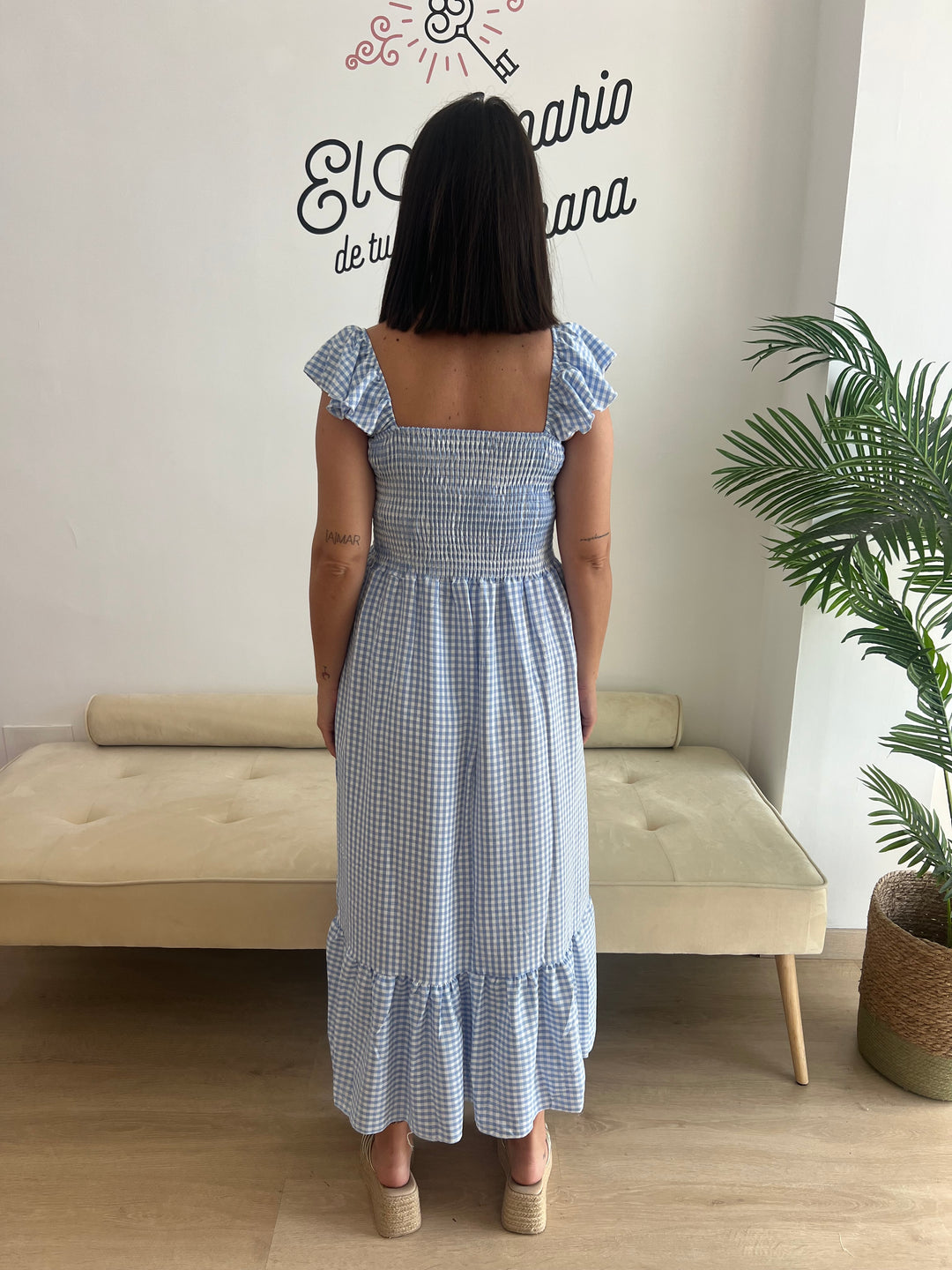 Vestido Yanira celeste