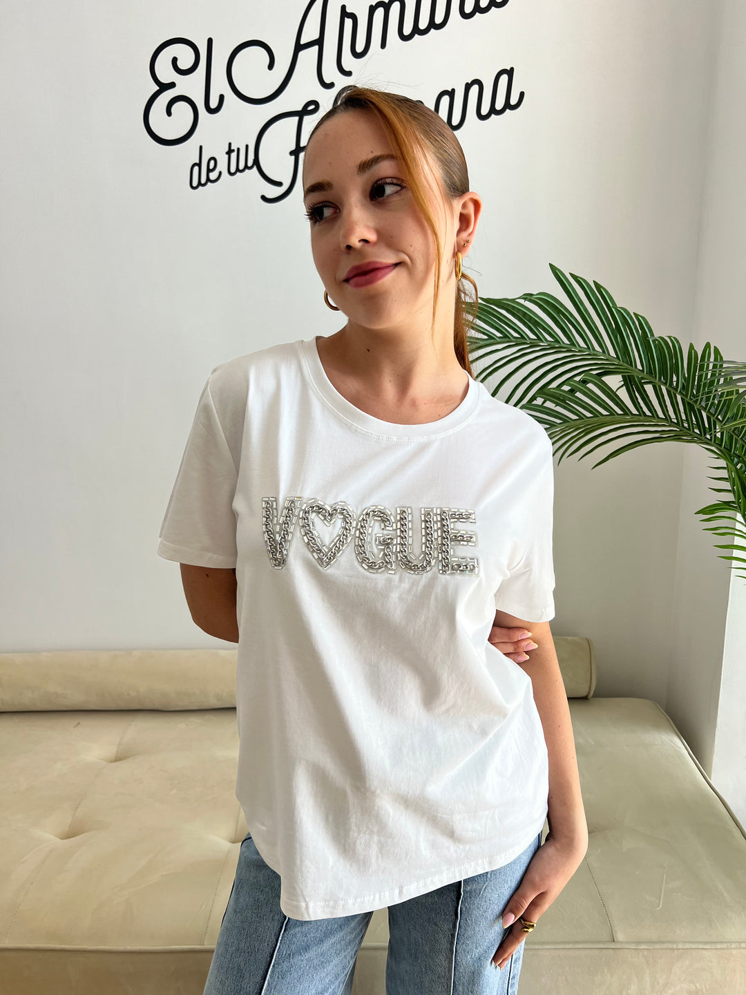 Camiseta Vogue blanco
