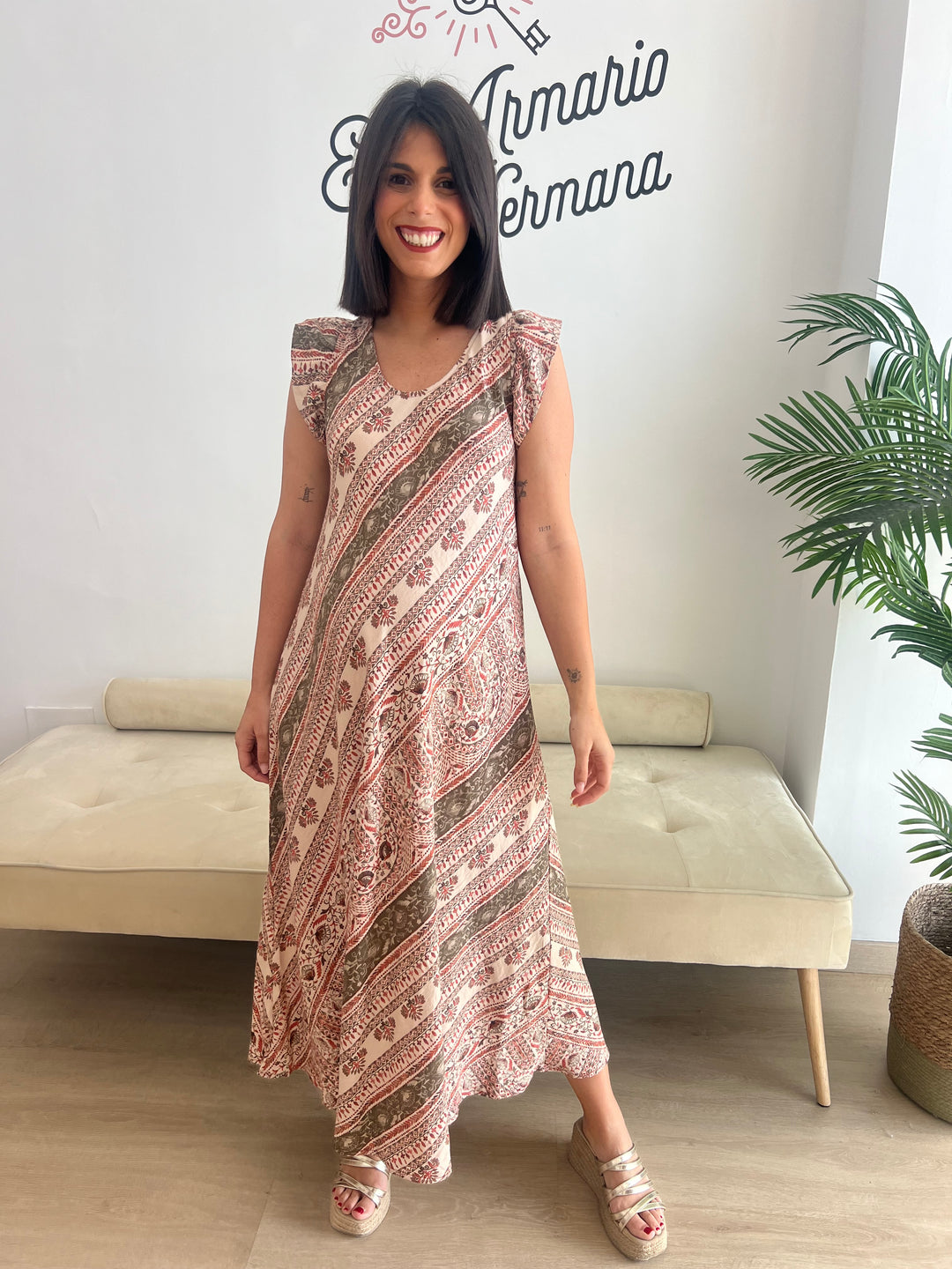 Vestido Kira teja