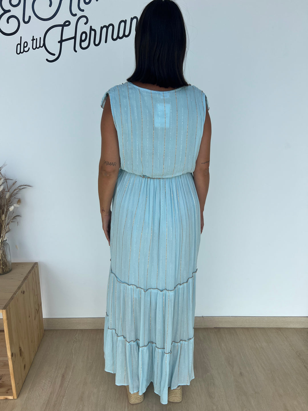 Vestido Saona largo azul