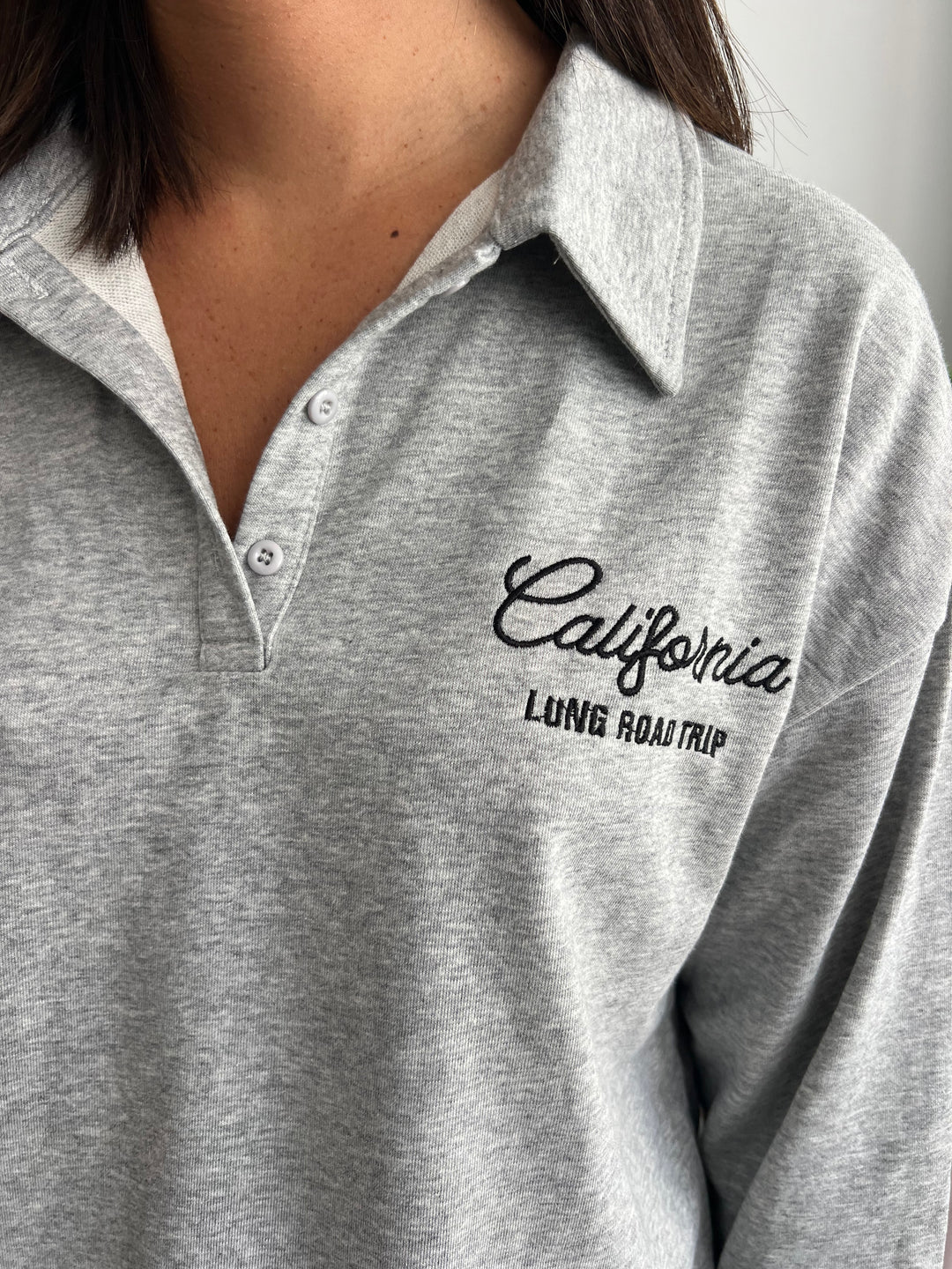 Sudadera Long Road gris