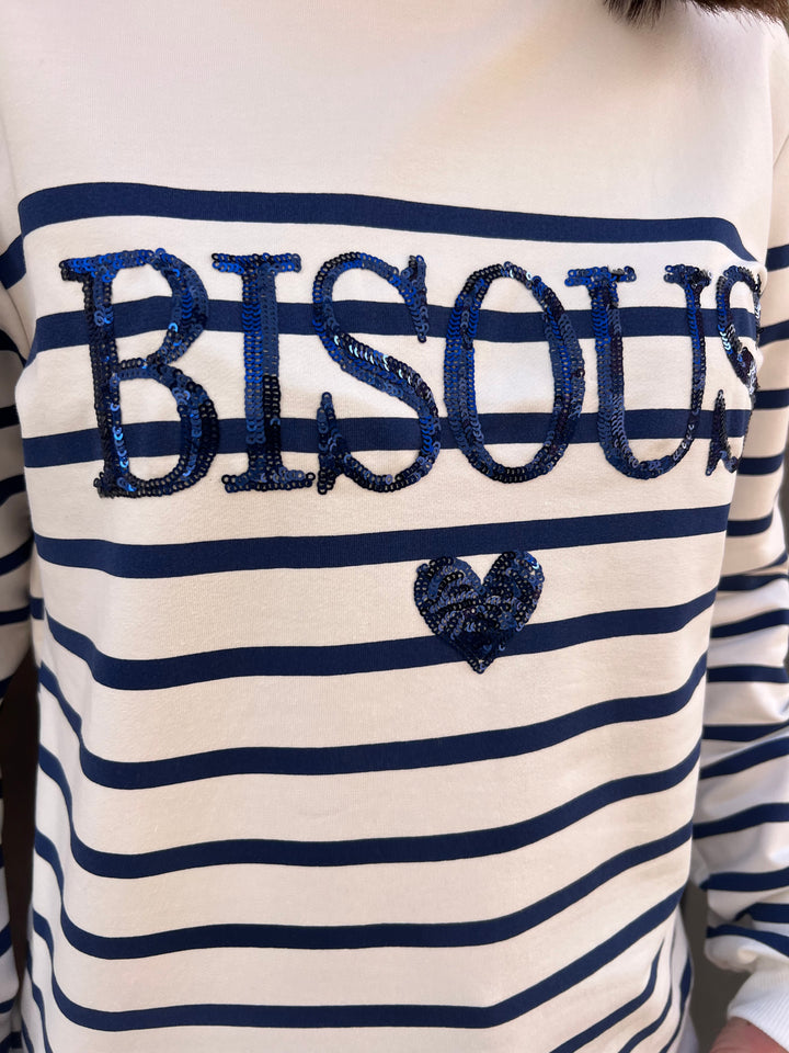 Sudadera Bisous azul marino