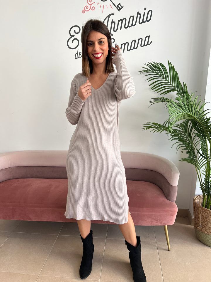 Vestido Canalé topo