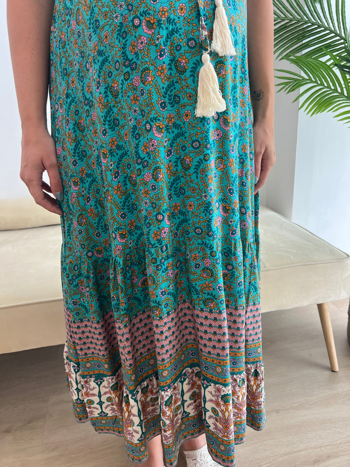 Vestido Lucrecia turquesa