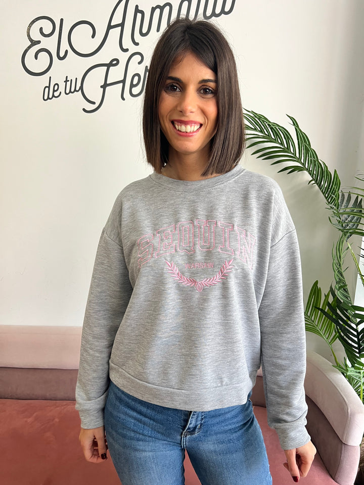 Sudadera Polonia gris