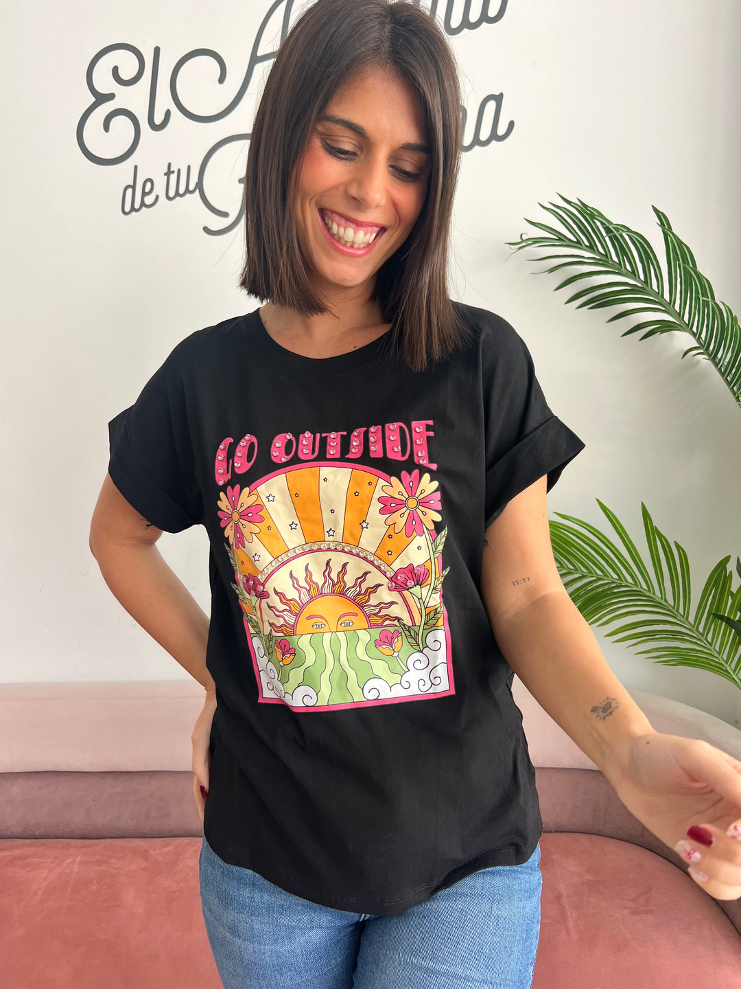 Camiseta Outside negro