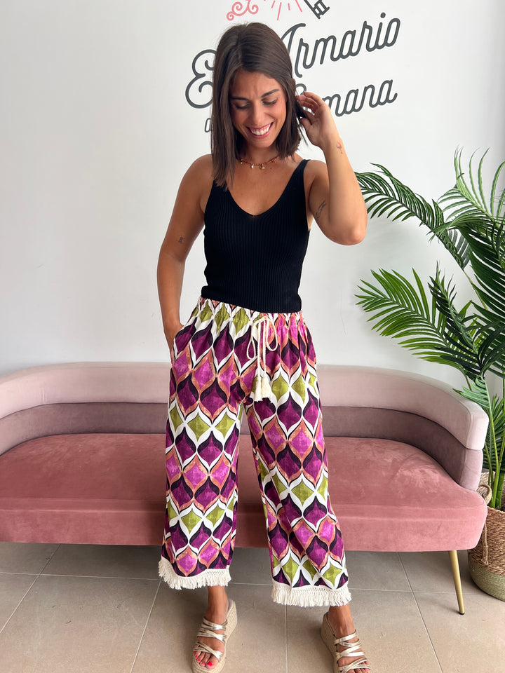 Pantalón Carlota buganvilla