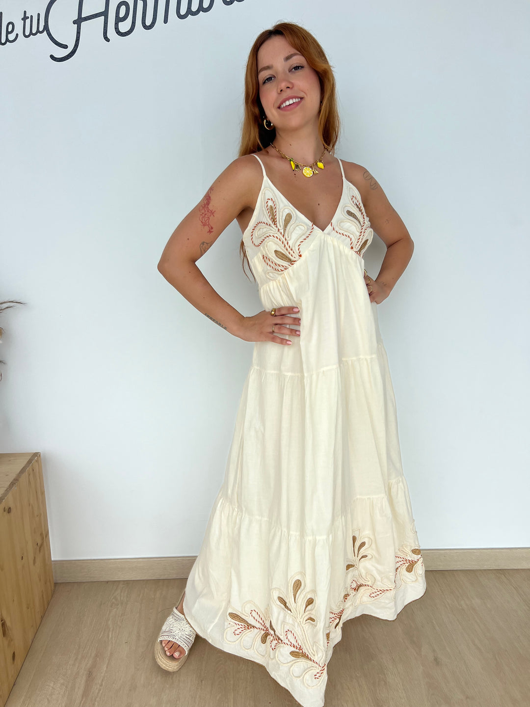 Vestido Paola beige