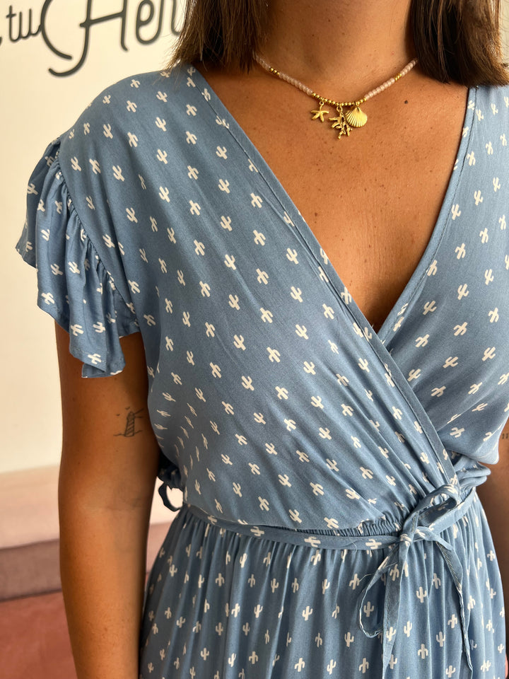 Vestido Cactus azul