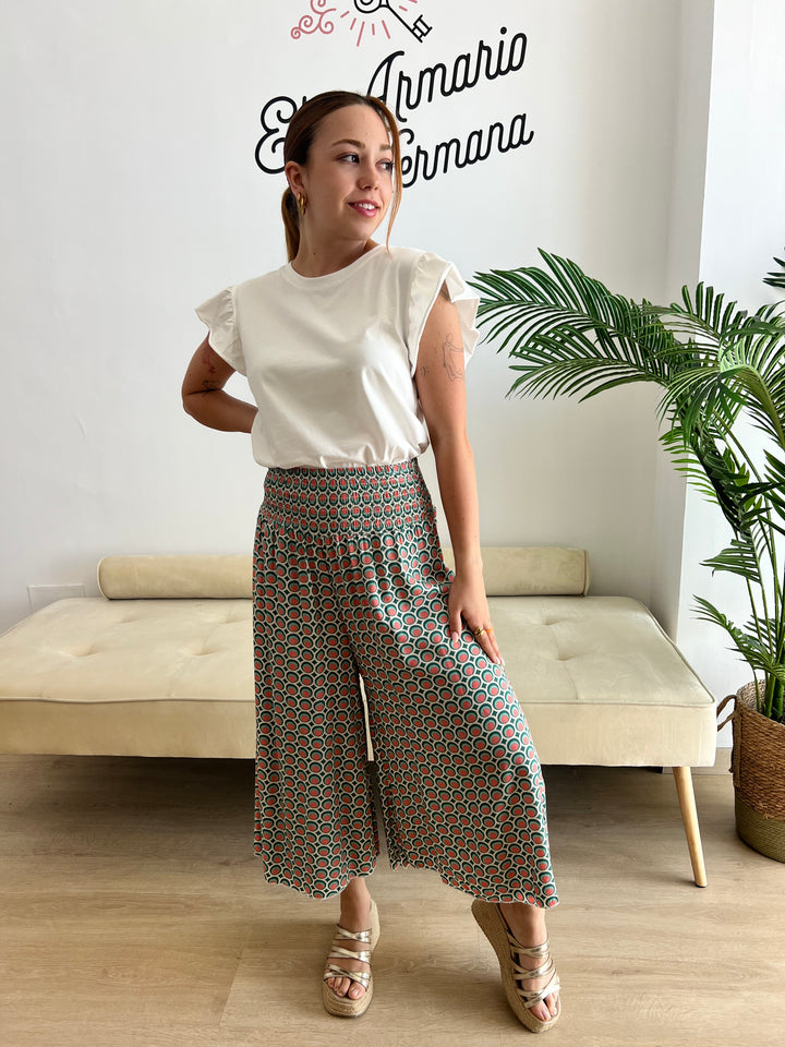 Pantalon Sheila Rosa y verde