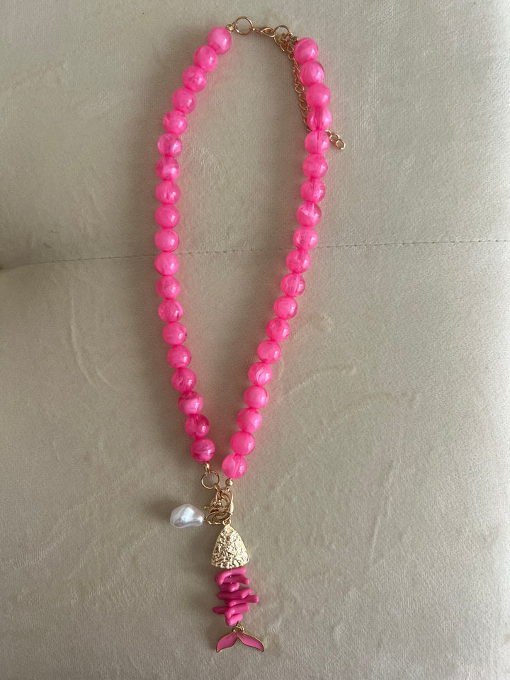 Collar Bone fucsia (no acero)