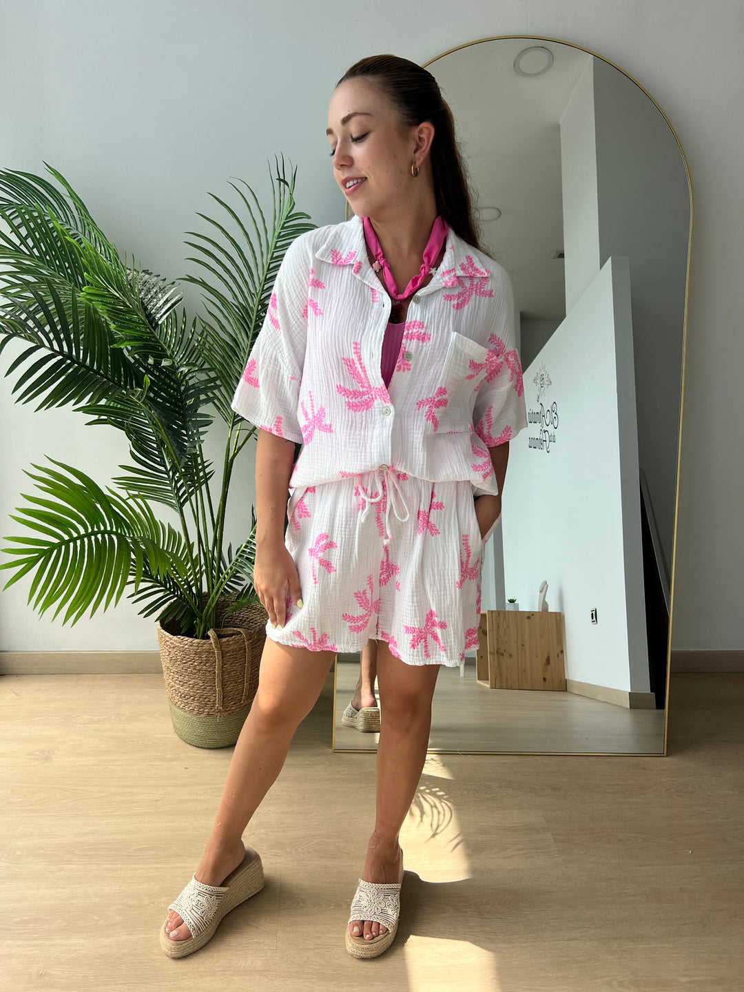 Conjunto Palmeras Rosa