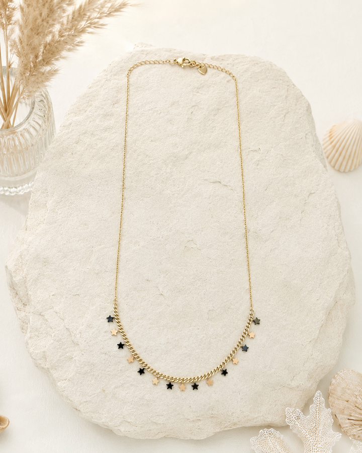 Collar multi stars negro (acero)