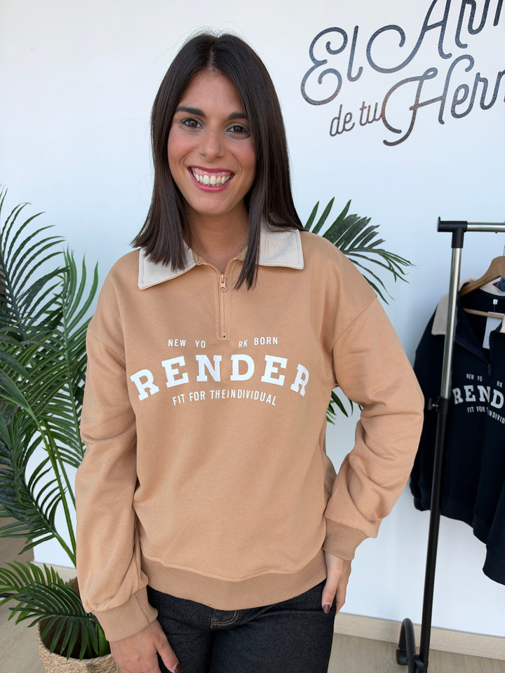 Sudadera Render camel
