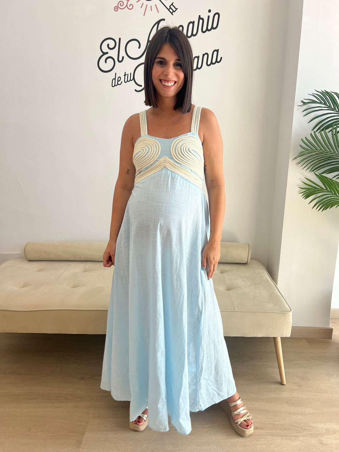 Vestido Inma celeste