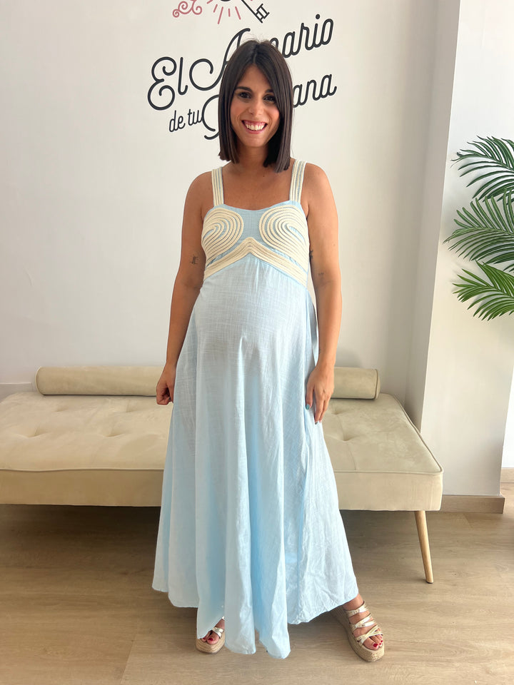 Vestido Inma celeste