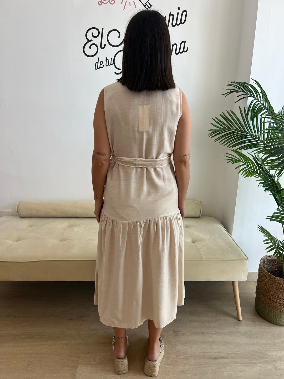 Vestido Alejandra beige