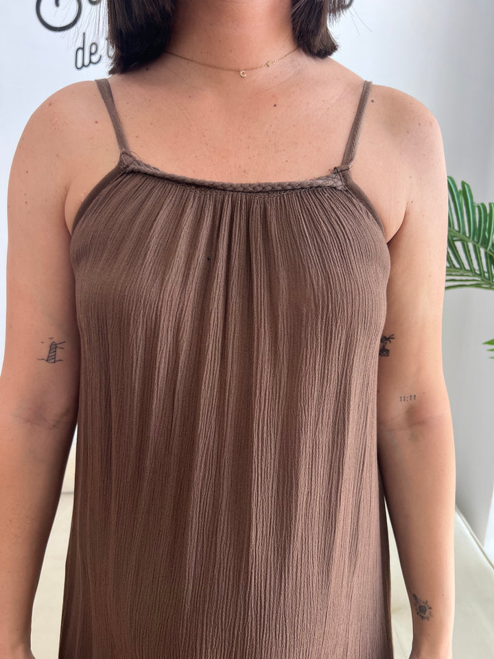 Vestido Azahara marrón