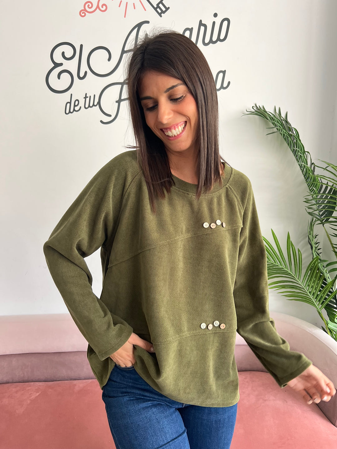 Sudadera Charly verde oscuro